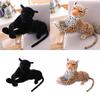Simulation Plush Leopard Doll Home Decoration Multiple Sizes Black Child Yellow