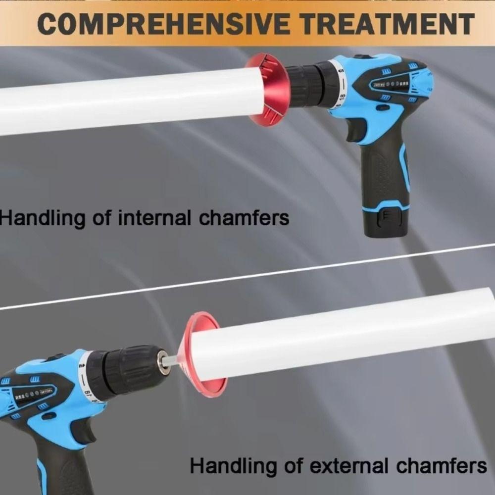 Comfortable Operation PVC Deburring Tool Efficient Chamfering Remove Pipe Burrs Pipe Chamfer Tool Wear Resistant Aluminum Alloy
