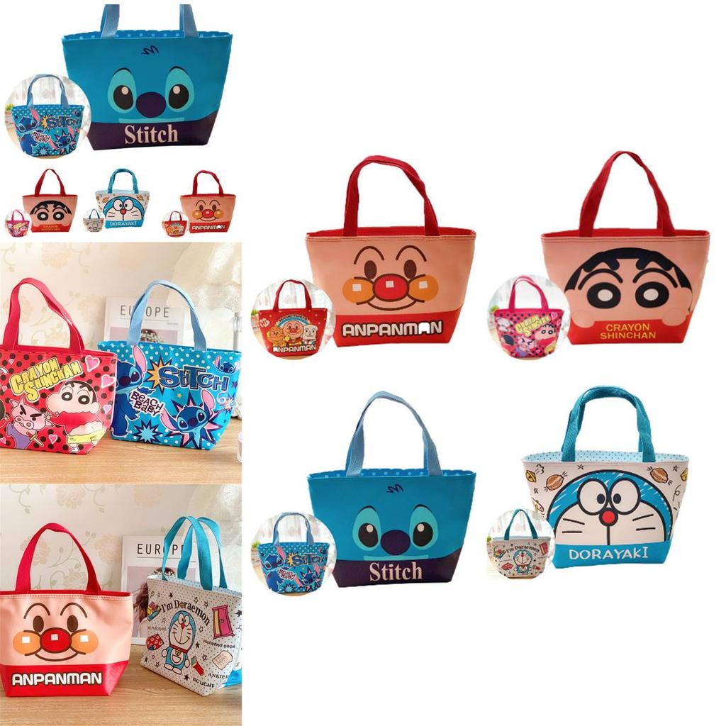 Stitch Cartoon Lunch Bag With Insulated Thermal Cooling Interior Durable Food Storage For Kids And Adults