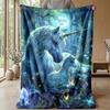 Mermaid and Unicorn Theme blanket Lightweight Warm Flannel Blanket Decorative Throw Blanket for Home Decoration
