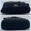 PRADA Shoulder Bag Quilted Gold Chain Tessuto Nylon Leather Black Women's Triangle Plate Logo