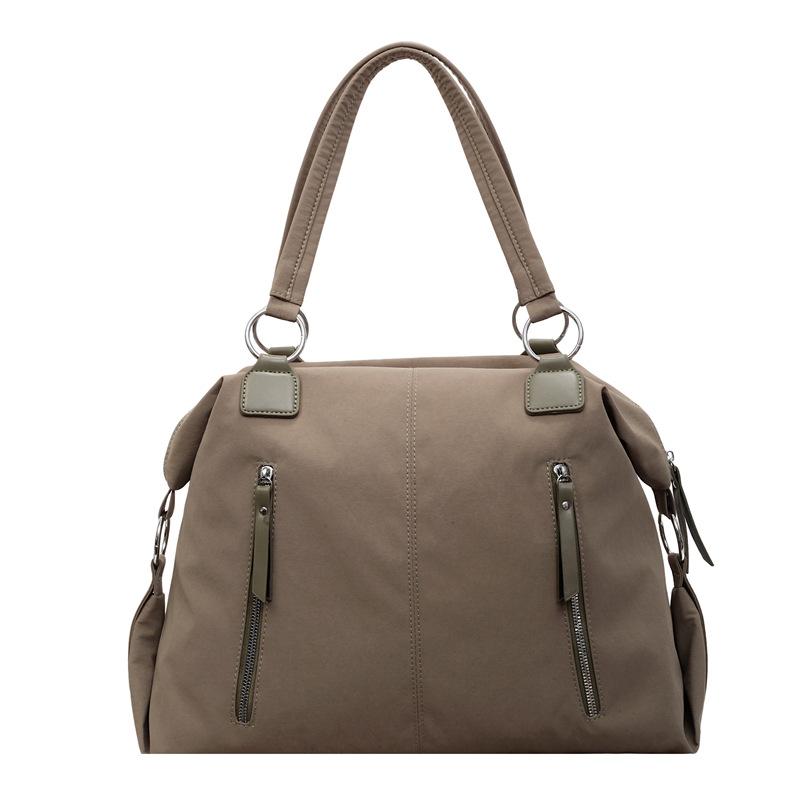 Large Capacity Commuter Bag Women's Shoulder Bag Multi-Zipper Tote Bag