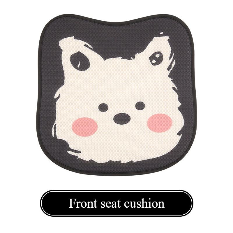 West Highland Terrier Breathable Car Seat Cushion Summer Universal Four Seasons Cute Dog Cartoon Universal Seat Covers