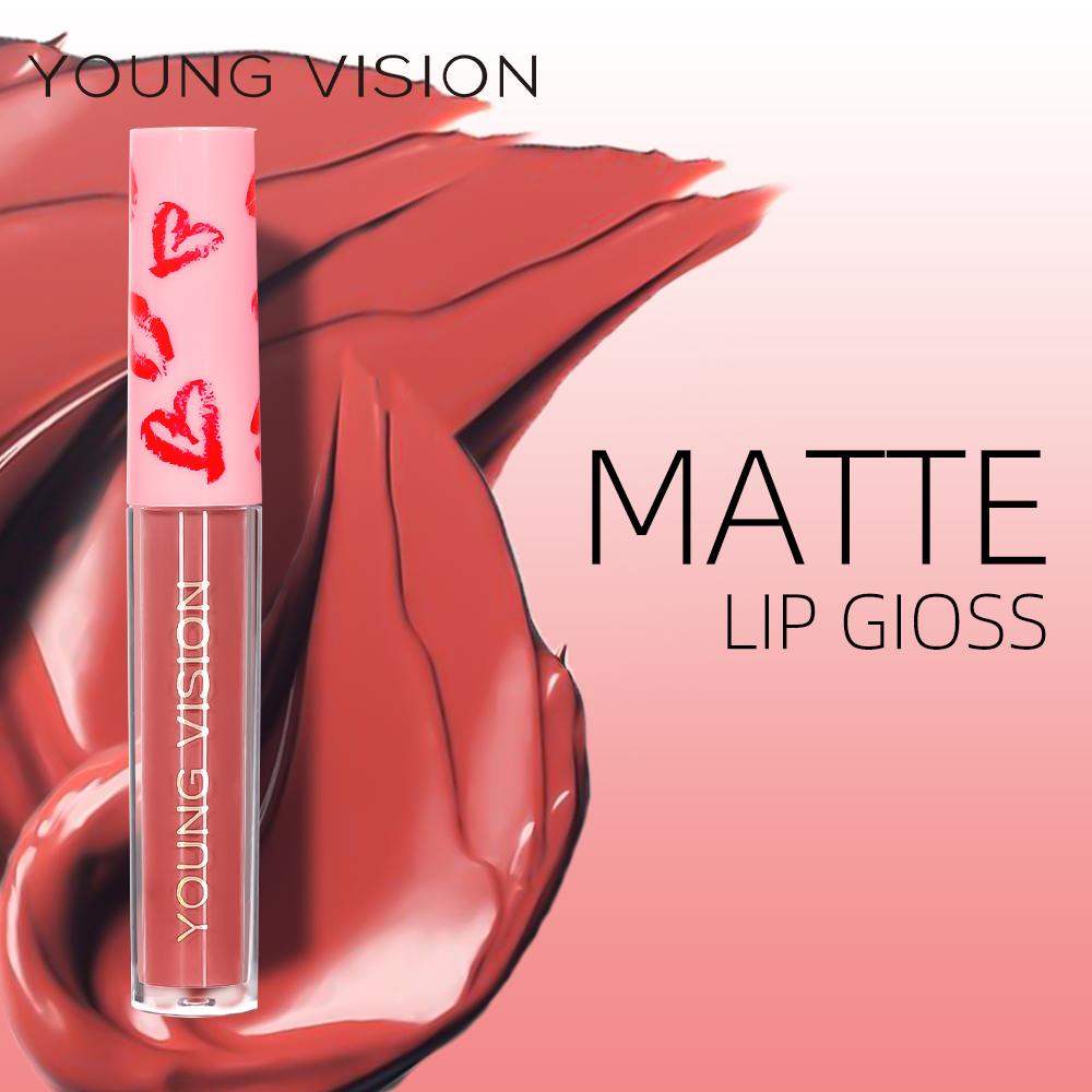 YOUNG VISION Einzelner Lipgloss in 12 Farben, optionaler flüssiger, matter Nebel, der lange hält und nicht leicht zu entfärben ist