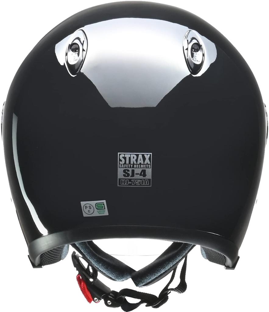LEAD Industries STRAX Jet Motorcycle BIG SJ-4 Helmet, Black, (Size 63-64cm)
