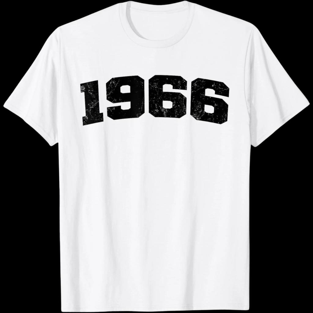 1966 Vintage Arched Varsity Retro Distressed Birthday Year T-Shirt