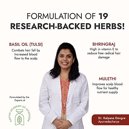 Kapiva Tulsi Anti-Hair Fall Oil 200 ml for Men & Women | Ayurvedic Hair Care for Strength & Growth