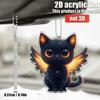2D Flat Design Window Hanging Ornament Wear Resistant Halloween Pendant Acrylic Pendant  Home Decor