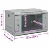 Network Cabinet with Storage Gray 53 x 45 x 30 cm Steel