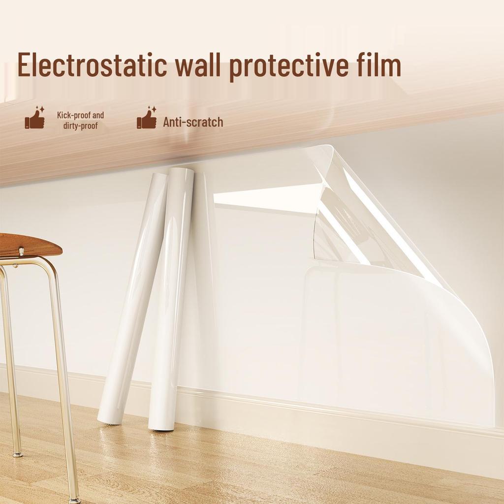 Transparent Static Wall Protection Film: Waterproof, No Damage, Oil-Proof, Thickened Sticker