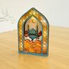 Moon Eid Desktop Ornament Creative Eid Wooden Decoration Night Light Ornament  for Gifts