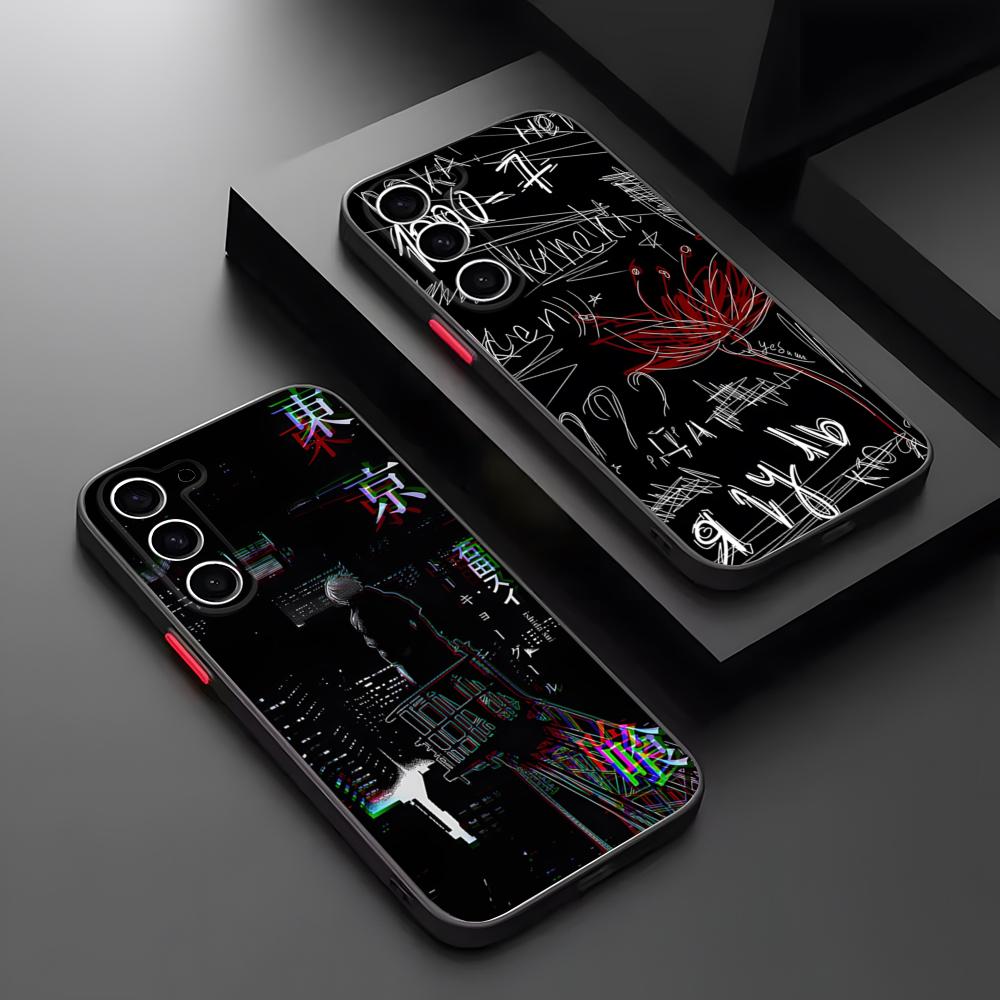 Tokyo Anime Ghoul Phone Case Matte Transparent For Samsung S25Plus S21fe S22 FE S23 Ultra S24 Plus S25 Luxury Back Cover