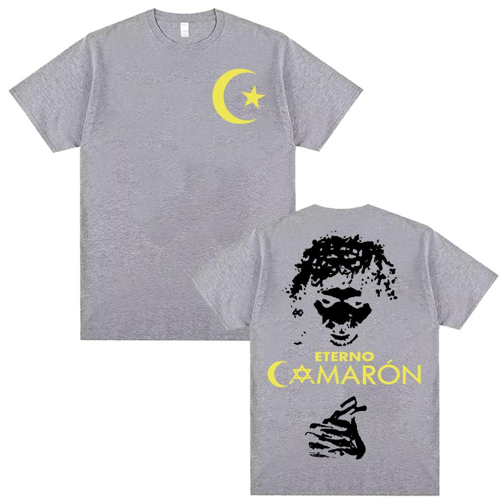 Camaron De La Isla FlaUnisexco Premium Spedizione Magliette Unisex Donna Vintage Hip Hop T-shirt 100% Cotone Casual Larga T-shirt Streetwear