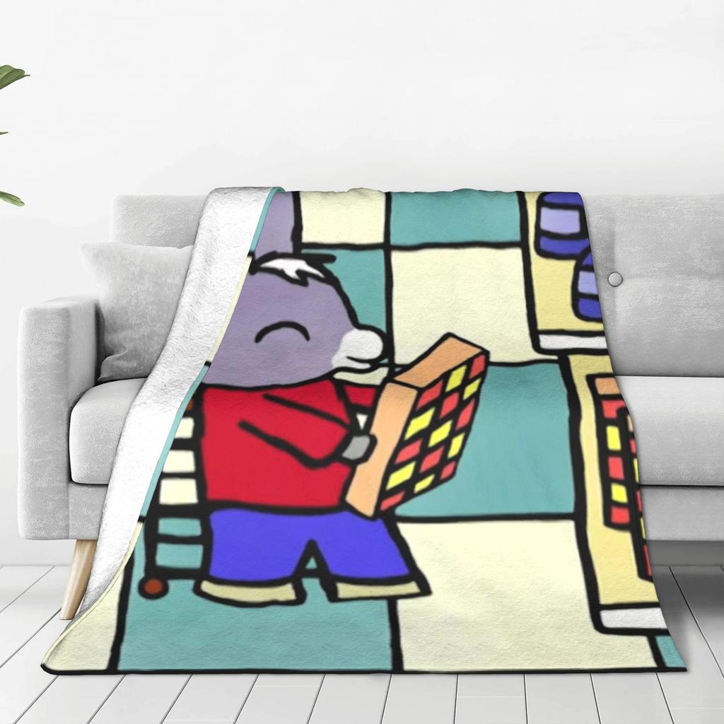 Trotro Collage Cute Cartoon Blanket Portable Fleece Sofa Throw Blanket for Couch Bedding Travel Throws Bedspread Quilt