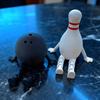 Bowling Buddy Figurine Bowling Ball Ornament with Articulated Legs Mini Bowling Pin Decoration Collectible for Home Office Shelves Desks Tables