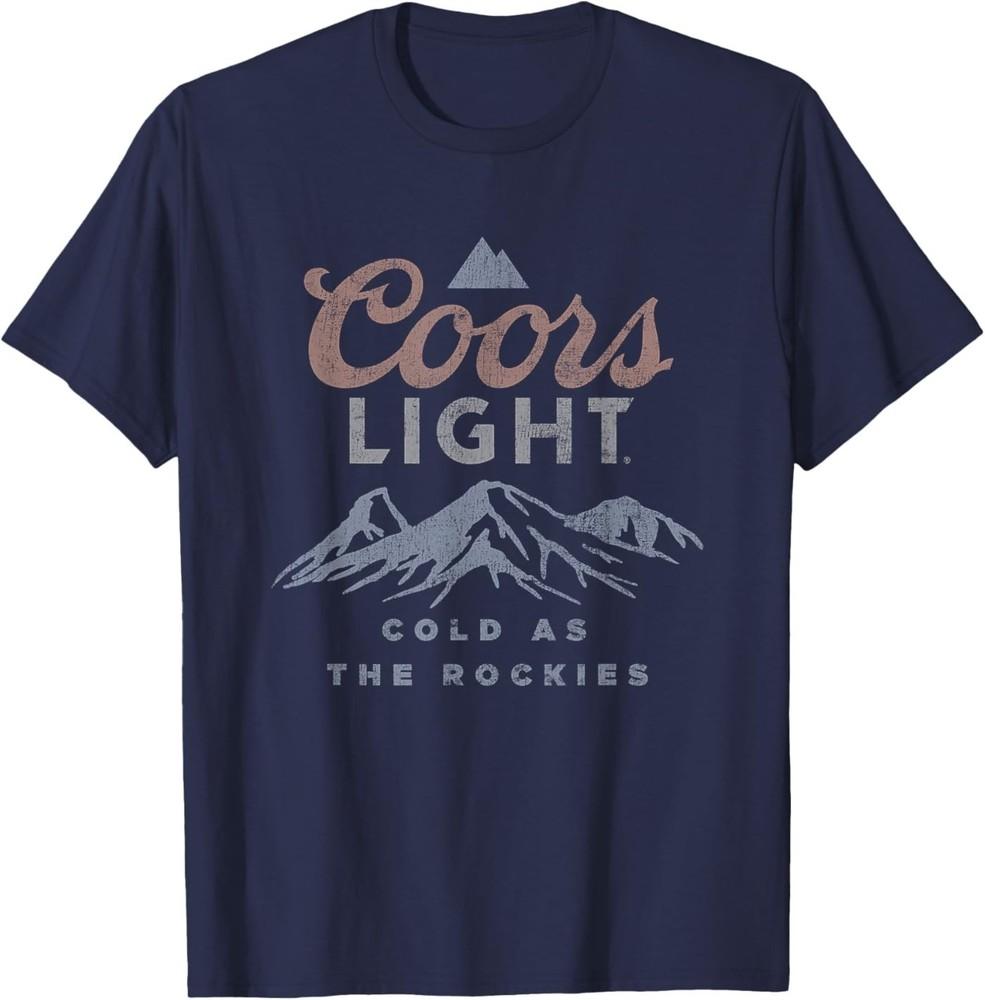 Футболка с винтажной этикеткой пива Coors Light Cold As The Rockies L