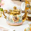 14-częściowy zestaw Domowy Europejski Zestaw do Herbaty Ceramiczny Zestaw Filiżanek do Kawy Herbata Kwiatowa Angielska Popołudniowa Herbata Kwiatowy Czajnik do Kawy Filiżanka i Spodek
