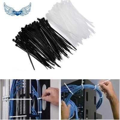 Lazos De Cable Negro 250mm X 4.8mm Nylon Plastic eléctrico amarra Envoltura De Calidad
