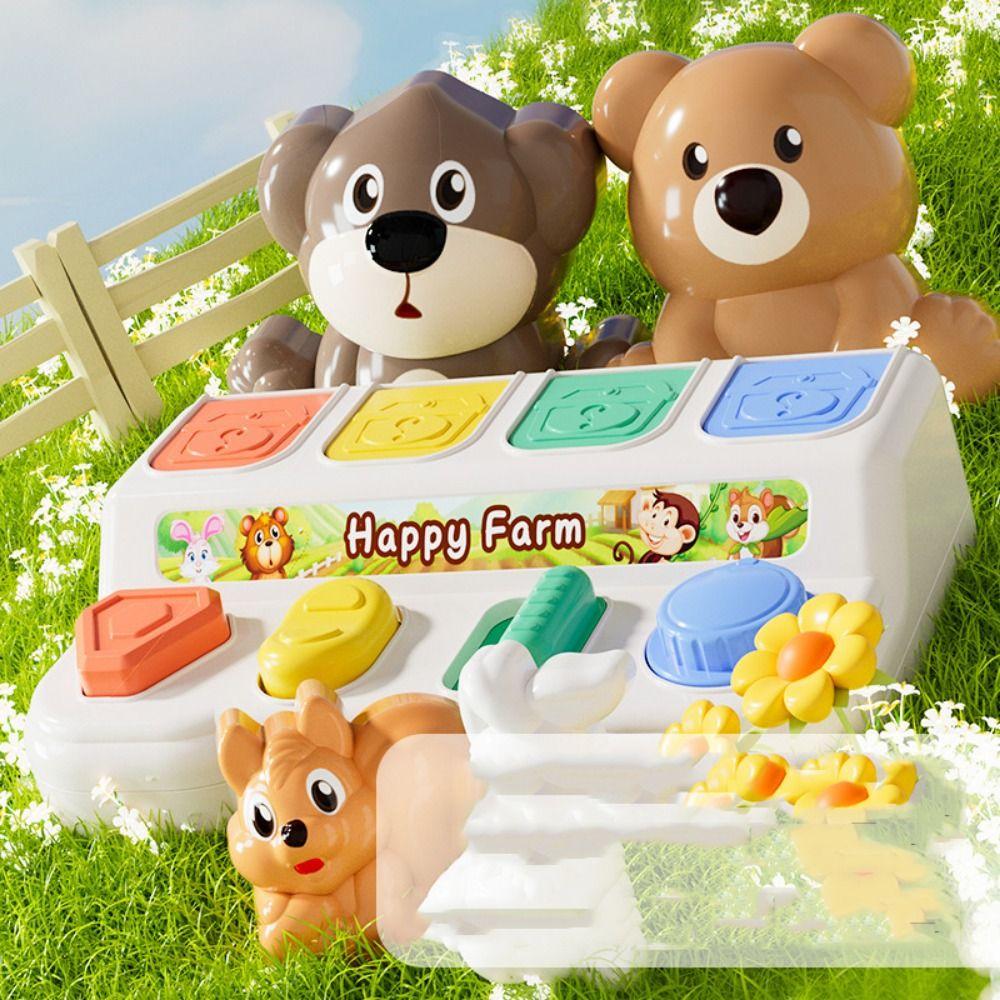 Cartoon Animals Interactive Animal Toy Box Montessori Animal Sensory Toy  Exercise Baby Fingers
