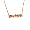 Yhpup Exquisite Colorful Cubic Zirconia Small Square Necklace Pendant Stainless Steel Delicate Fashion Jewelry Wholesale