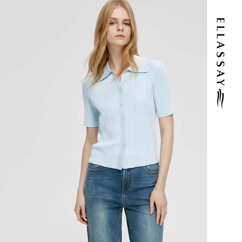 ELLASSAY Women's Slim-Fit Knit Polo Shirt