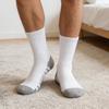5 Pairs Men Sports Socks Breathable Athletic Crew Socks Color Block Stretchy Cushioned Socks for Workout Jogging Exercise Daily Wear