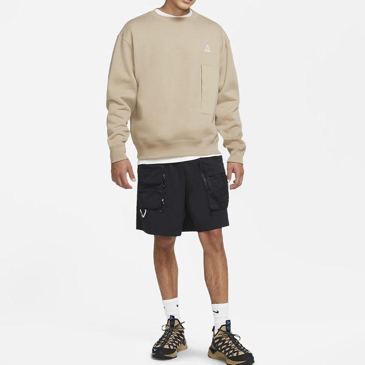 Nike ACG Solid Color Casual Fleece Lined Sports Sweatshirt Men's Khaki CV0683-247
