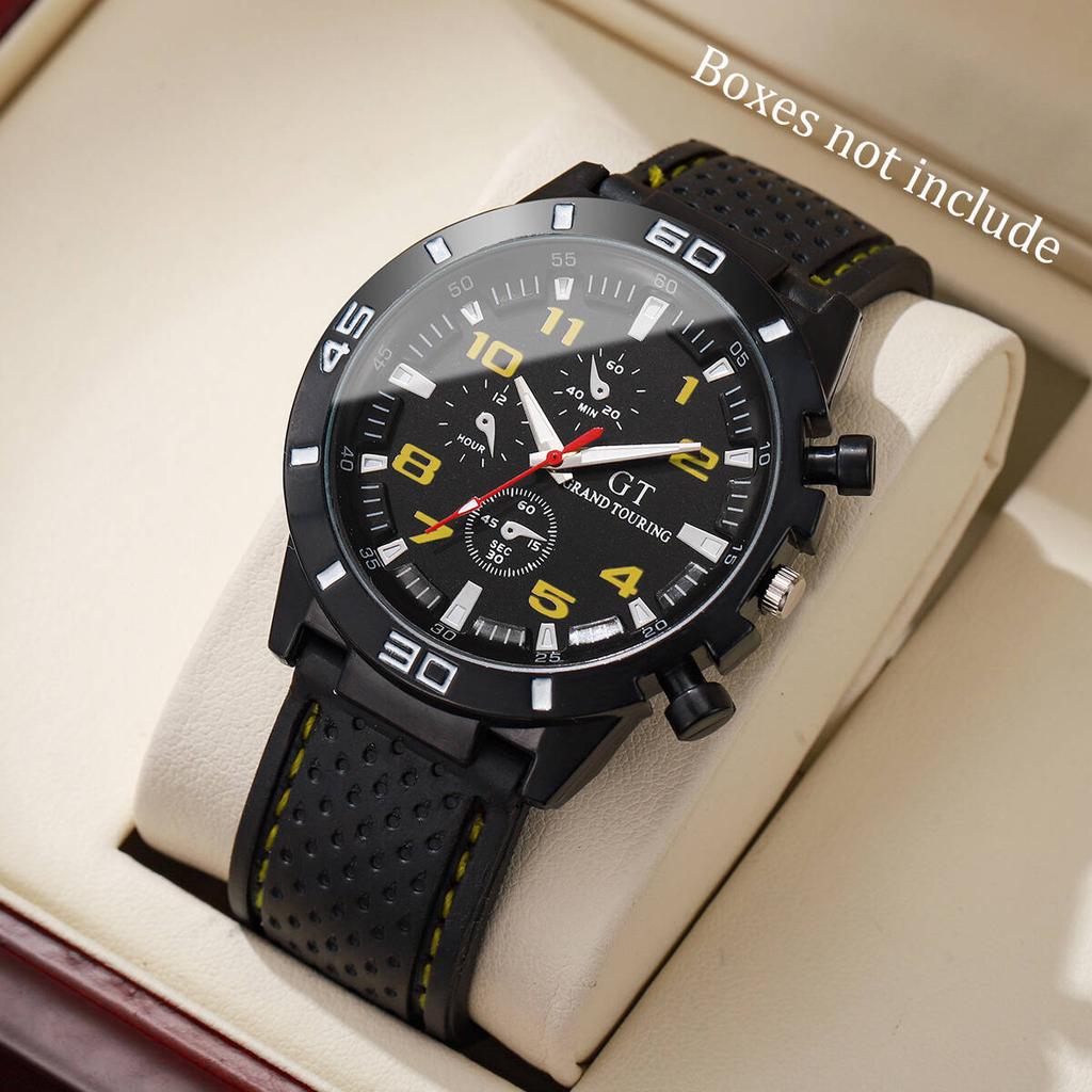 Casual Silicone Band Men Sports Watches Arabic Dial Men's Quartz Wristwatch Clock Reloj Hombre