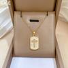 Shell Cross Light Luxury Temperament Gorgeous Full Diamond Necklace Women'S Versatile Collarbone Chain Titanium Steel Chain