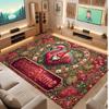 Decorative Artwork Theme Crystal Velvet Floor Rug Personalized Custom Name Text Warm Carpet Home Decoration