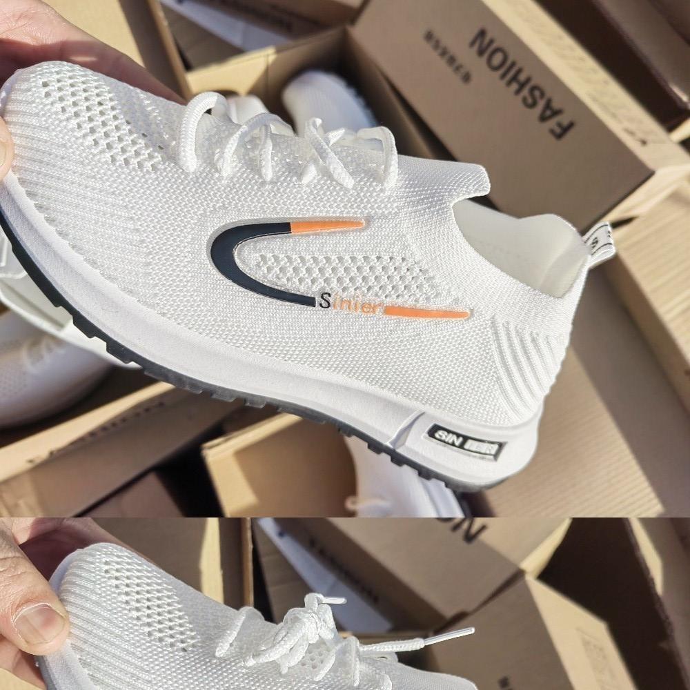 New fly-woven casual sports shoes women's mesh breathable shoes soft-soled running shoes