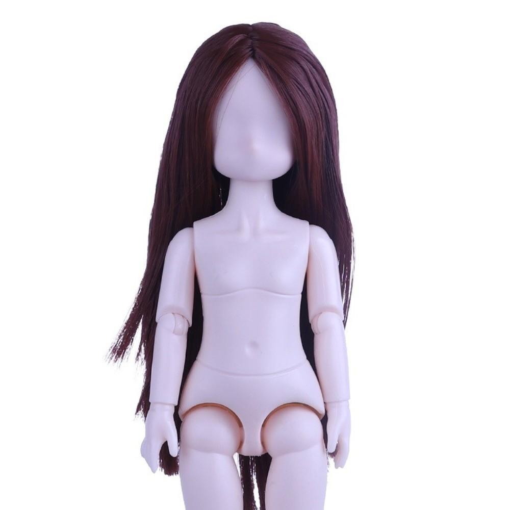 White Skin Doll Hair Transplant Head Straight Hair 1/6 BJD Girl Body Joints Movable Body Toys