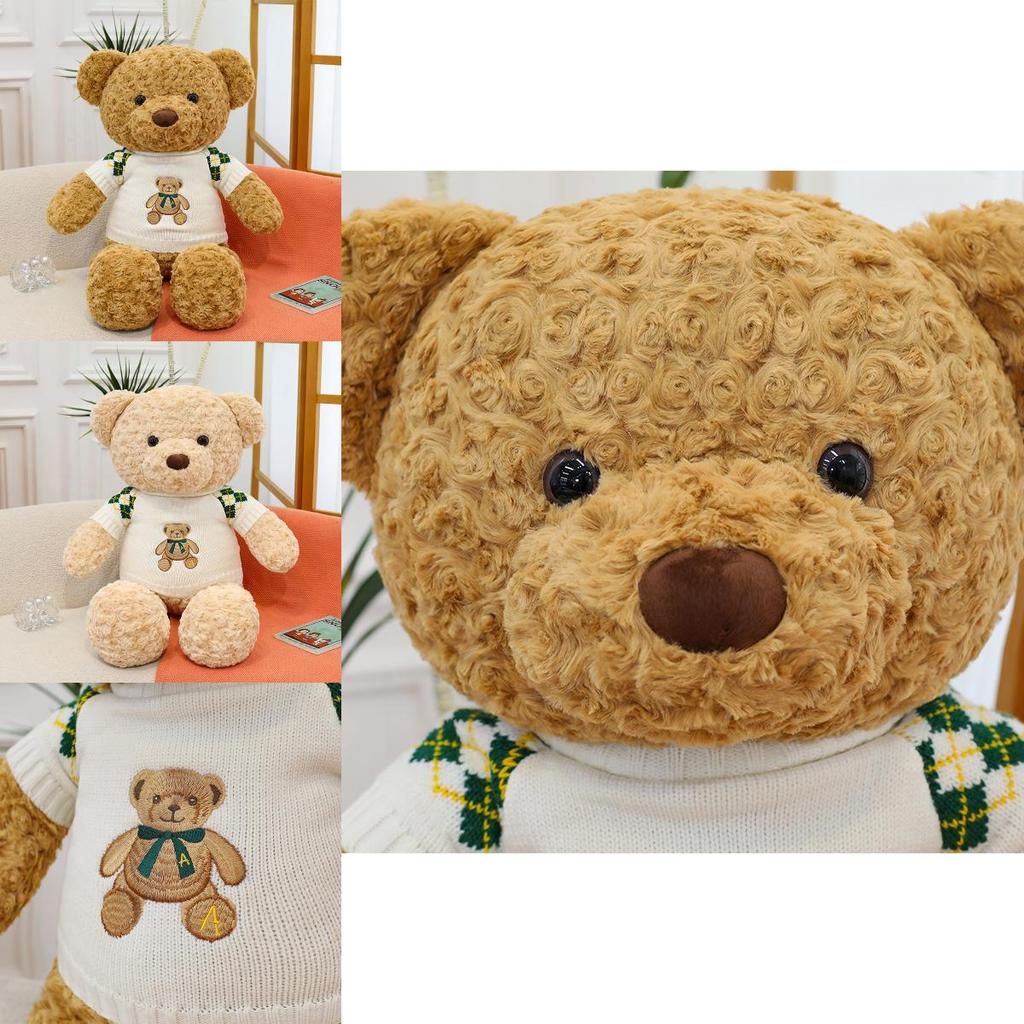 Plüsch-Teddybär-Spielzeug mit Rosen-Samtstoff für Schlafzimmerdekoration und als Geschenk
