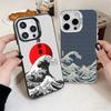 Japanese Wave Kanagawa Surfing Soft Phone Case for iPhone 15 16 17 Pro Max 17Air 16E 14 Plus 13 12 Mini Shockproof Cover Back Sh