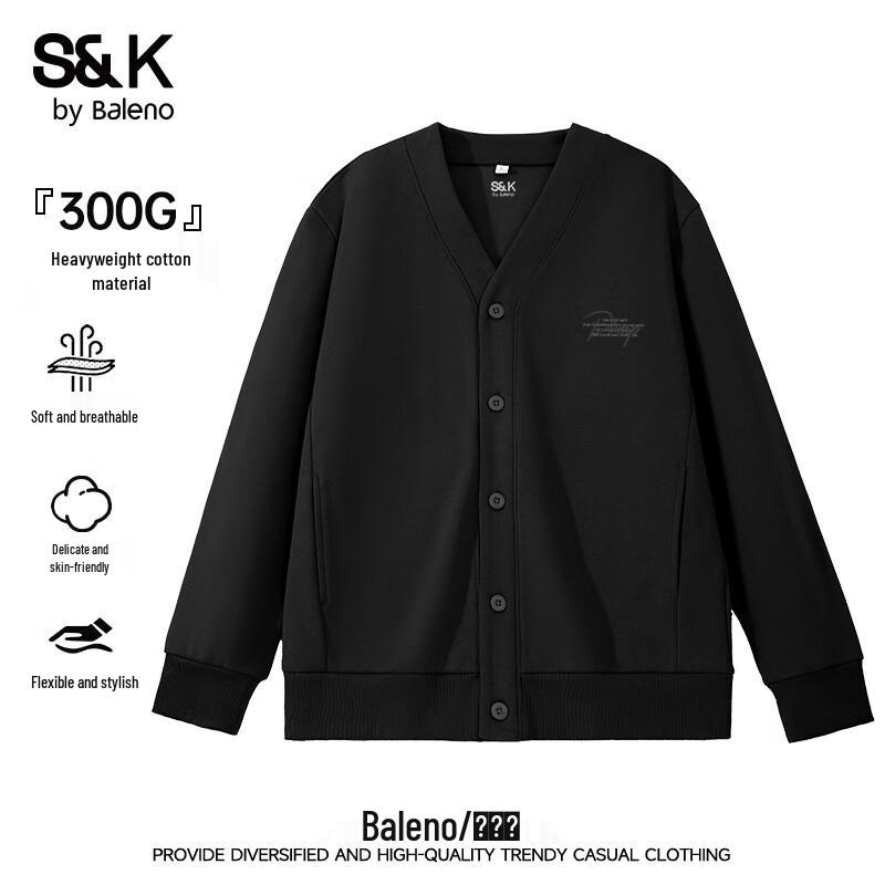 

Baleno S&K Men s Loose Fit Knit Cardigan Jacket 2XL