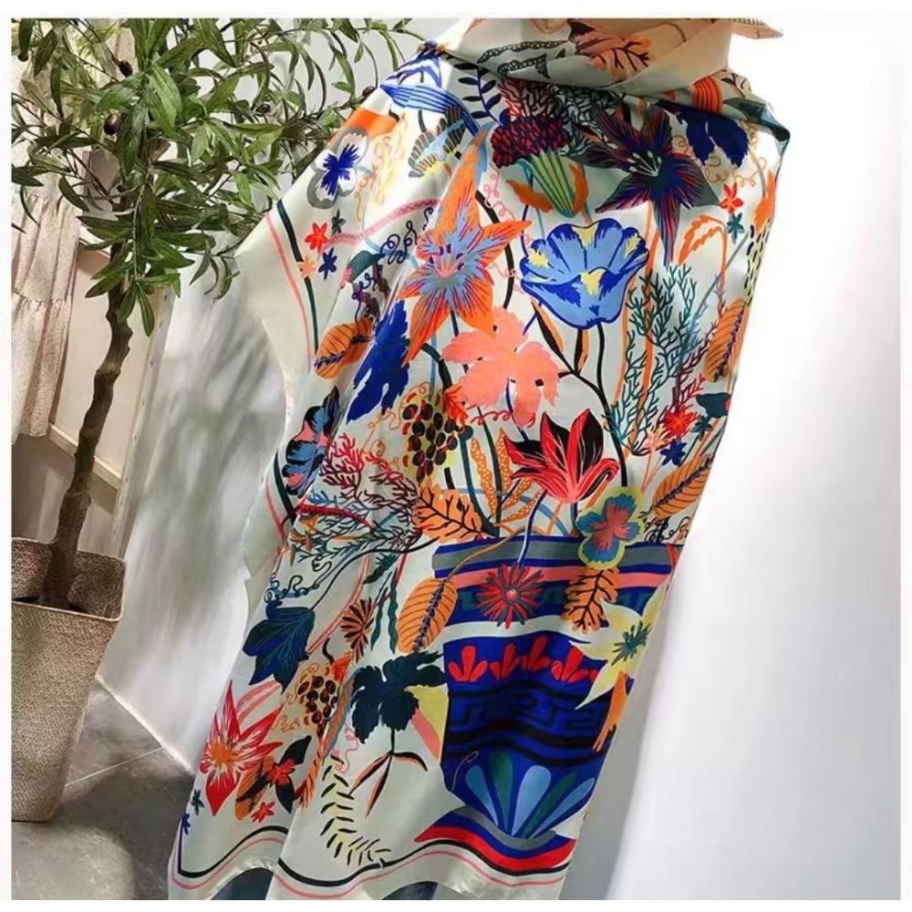 Chaka Salt Lake Great Northwest Tourism Ethnic Style Scarf Silk Scarf Women'S Summer Seaside Beach Shawl Sunscreen Thin