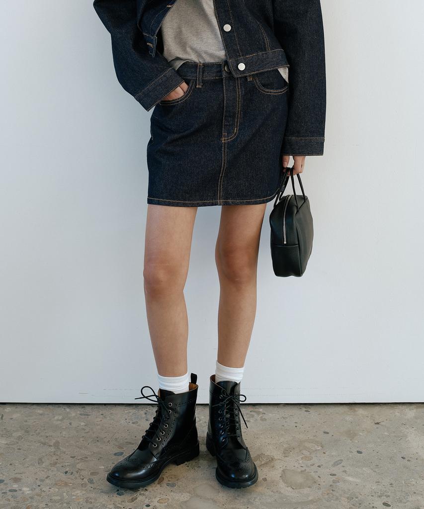 Yulago Raw Denim Mini Skirt