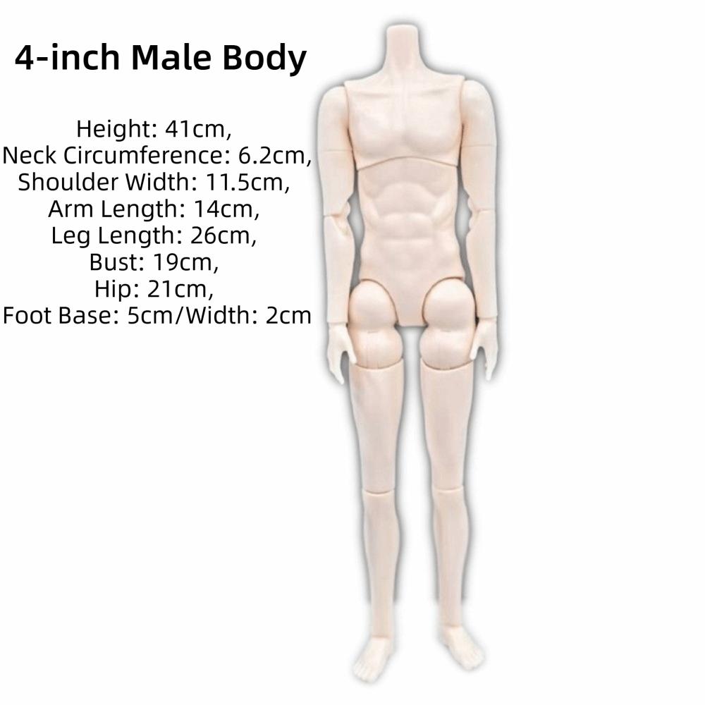 41cm Height 1/4 Scale MJD Doll Body with Neck Buckle Mechanical Joint Doll Body  Doll Customization