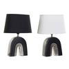 Modern Table Lamp - DKD Home Decor - Ceramic - Polyester - Black/White - 20x20x31 Cm - 2 Pieces - Touch