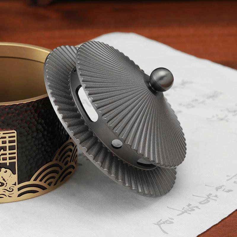 Household Zen Brass Incense Burner: Sandalwood Stick Holder & Smoker Ornament
