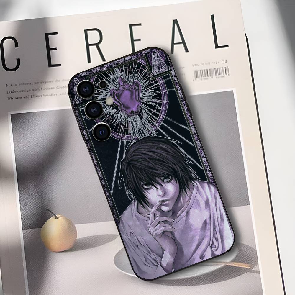 L-Lawliet D-Death Note Phone Case For Samsung S25,S24,S21,S22,S23,S30,Ultra,S20,Plus,Soft Silicone Black Cover