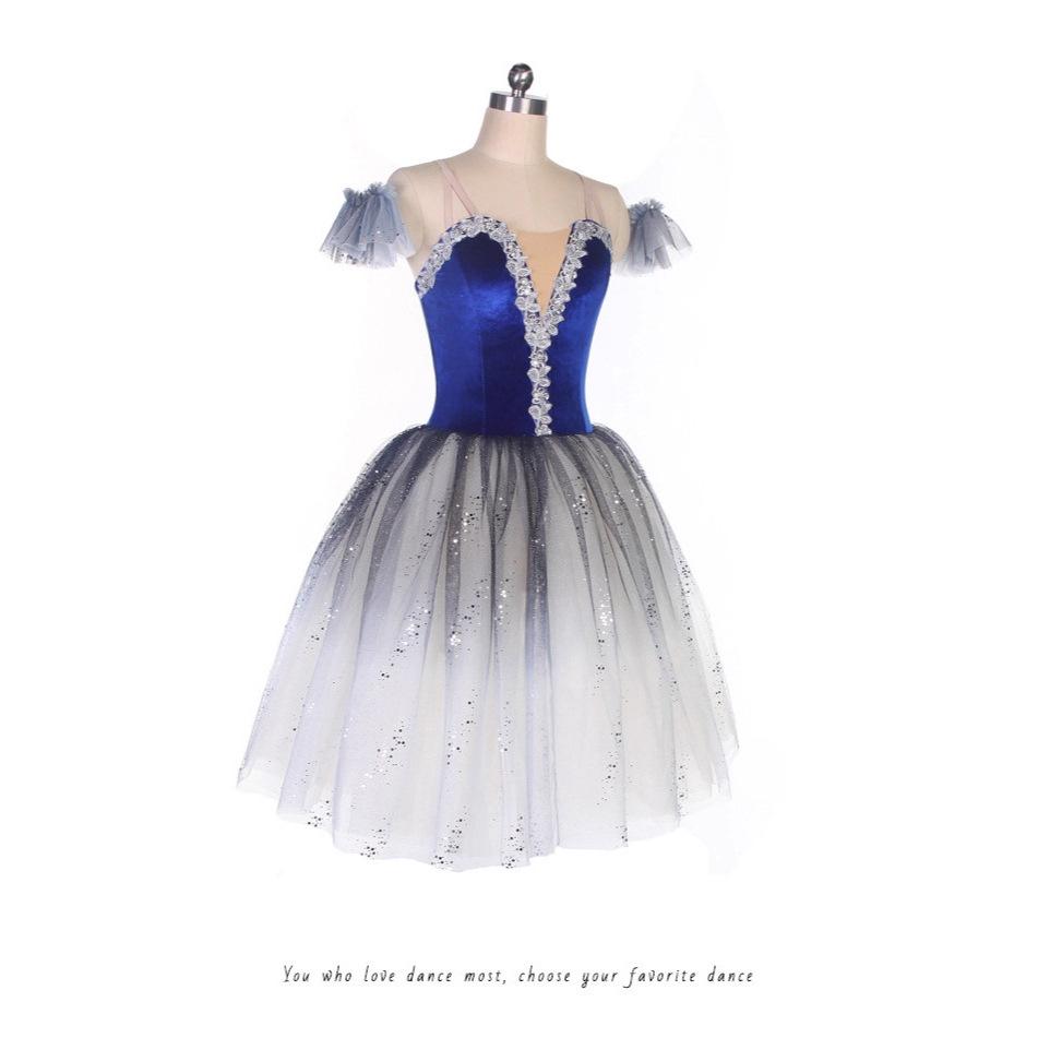 Children s and Adult Professional Ballet Performance Costume with Soft Gauze Puffy Skirt 110 cm королевский синий