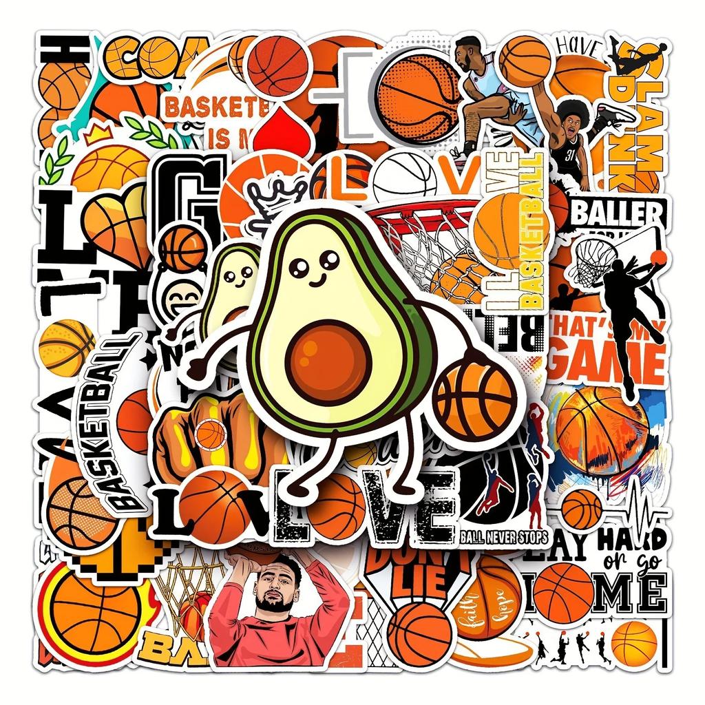Basketball Graffiti Stickers Cool Sports Decals for Laptops Water Bottles and DIY Projects Perfect for Basketball Fans and Kids