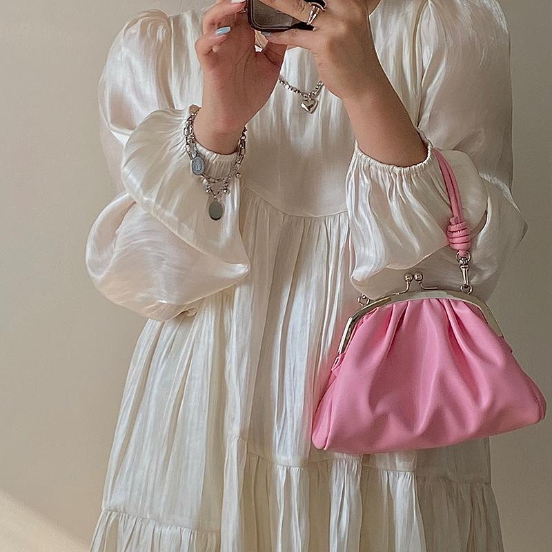 Modna Dziewczyna Urocza Plisowana Kopertówka High-endowa Torba na Łańcuszku Ręczna Torba Crossbody Torba Pieróg Kobiety