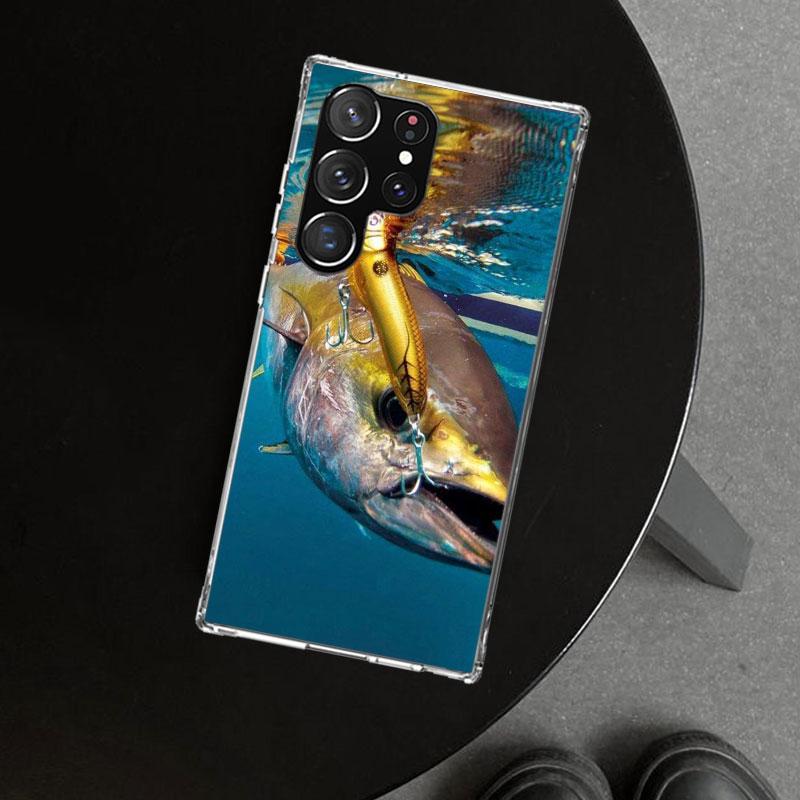 Carp Fish Fishing Rod Hook Phone Case Cover for Samsung Galaxy S26 S25 Edge S24 S23 Ultra S22 Plus S21 FE S20 + Art Customized F