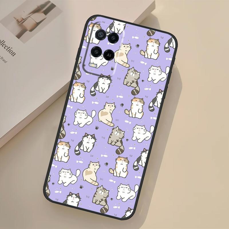 Funny Cat Collage Case For Oppo A98 A78 A18 A38 A58 A60 A80 A40 A96 A76 A16 A94 A74 A54 A15 A17 A57 A77 A5 Pro