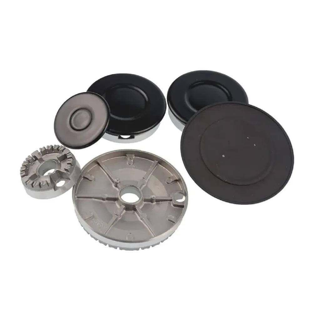 Universal Cooker Hat Set, Oven Gas Stovetop Flame Cap Set Cover, Fits Most Stove Knobs, Cover Kit, Quality Metal Stove Knobs 4pc