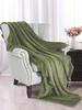 Plain Color Blanket Green Simple Throw Blanket Soft Sleeping Blanket For Household