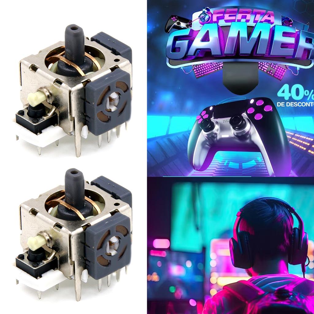 Joystick 3D Rocker Módulo Sensor Analógico Roda Botão Analógico Potenciômetro Peça de Reposição Adequado para Controle