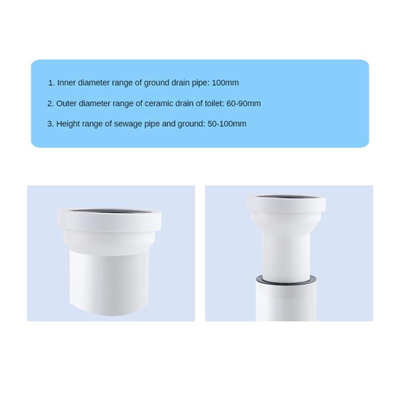 B-Est Toilet Connection Adapter Drainer Drain Pipe Toilet Accessories Bathroom Tool For Home Livingroom Outlet Pipe